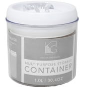 Wholesale - *OUTSIDE OF COUNTRY* 1.0L White Round Plastic Container C/P 40, UPC: 195010020954